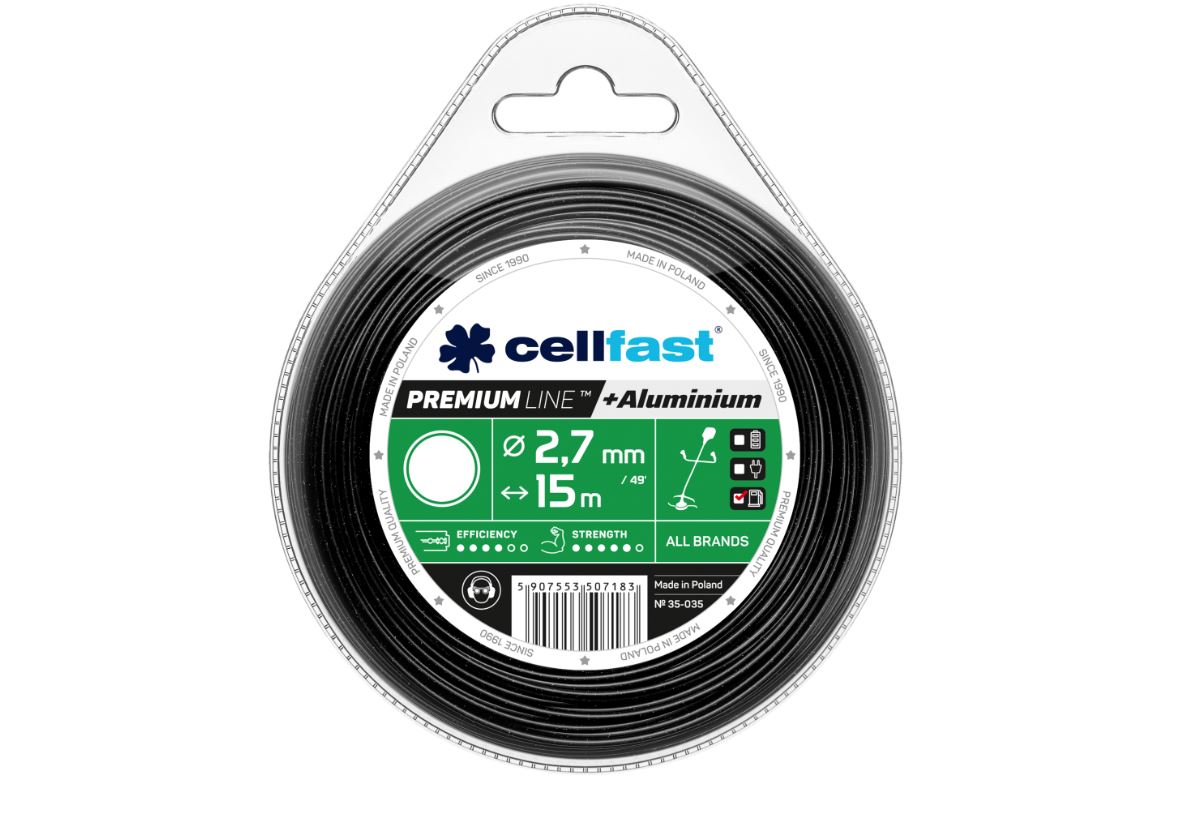 Trimmertråd Cellfast 35-035; 2,7 mm; 15 m