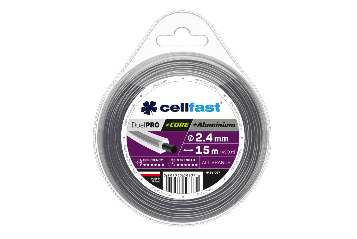 Trimmertråd Celffast 35-067; 2,4 mm; 15 m