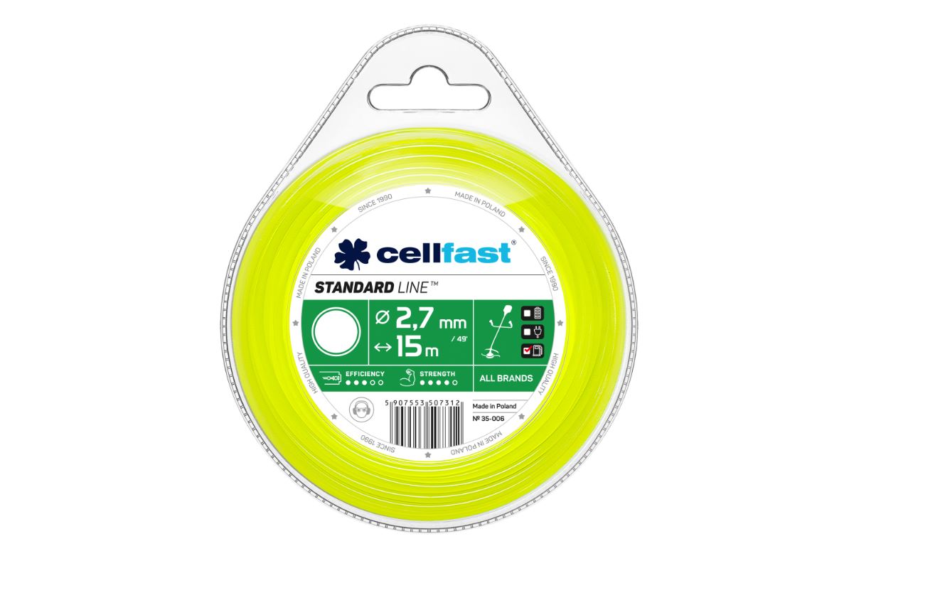 Trimmertråd Cellfast 35-006; 2,7 mm; 15 m