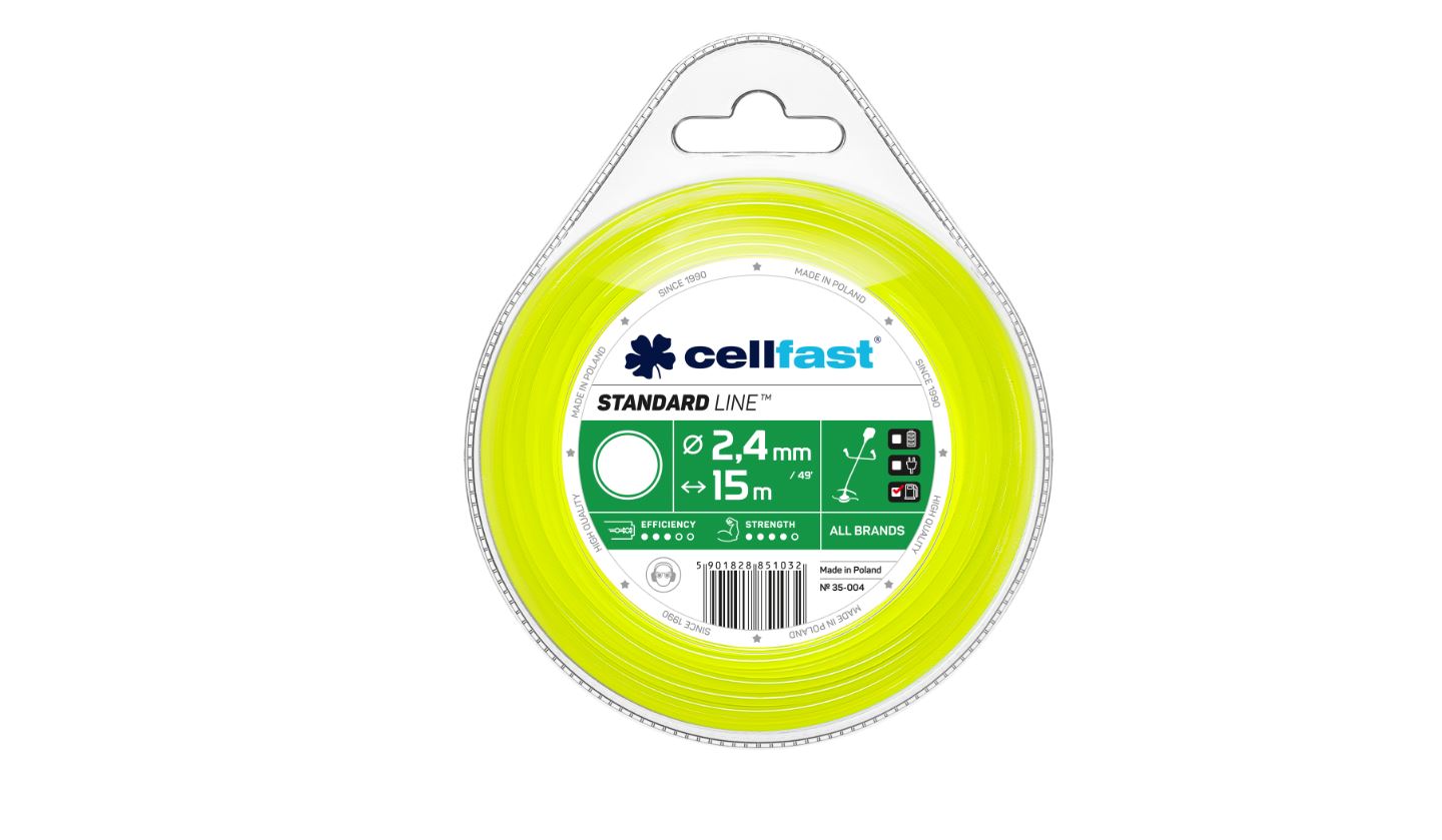 Trimmertråd Cellfast 35-004; 2,4 mm; 15 m