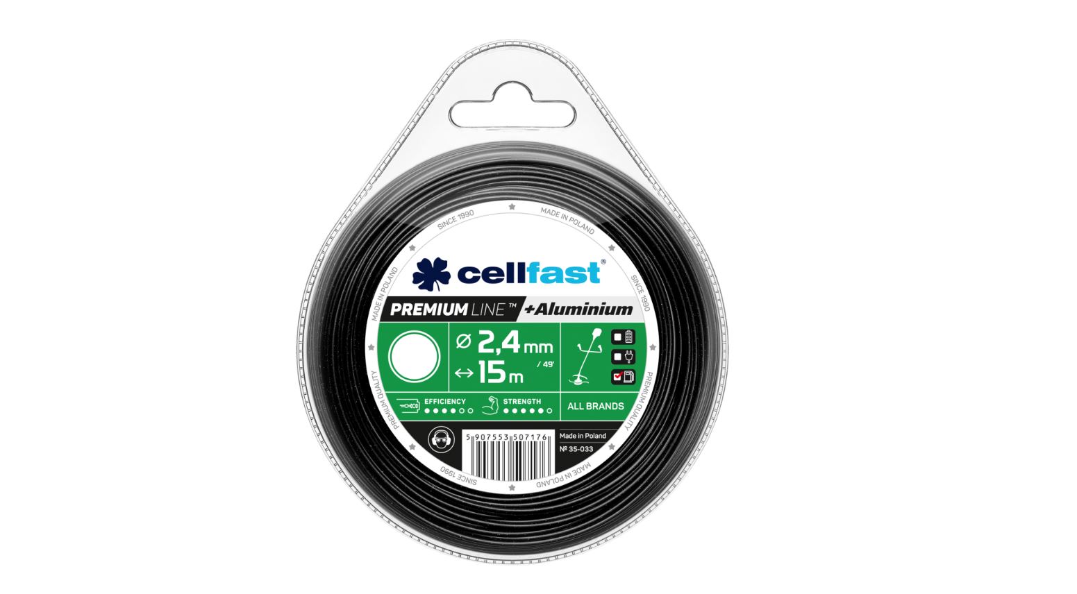 Trimmertråd Cellfast 35-033; 2,4 mm; 15 m