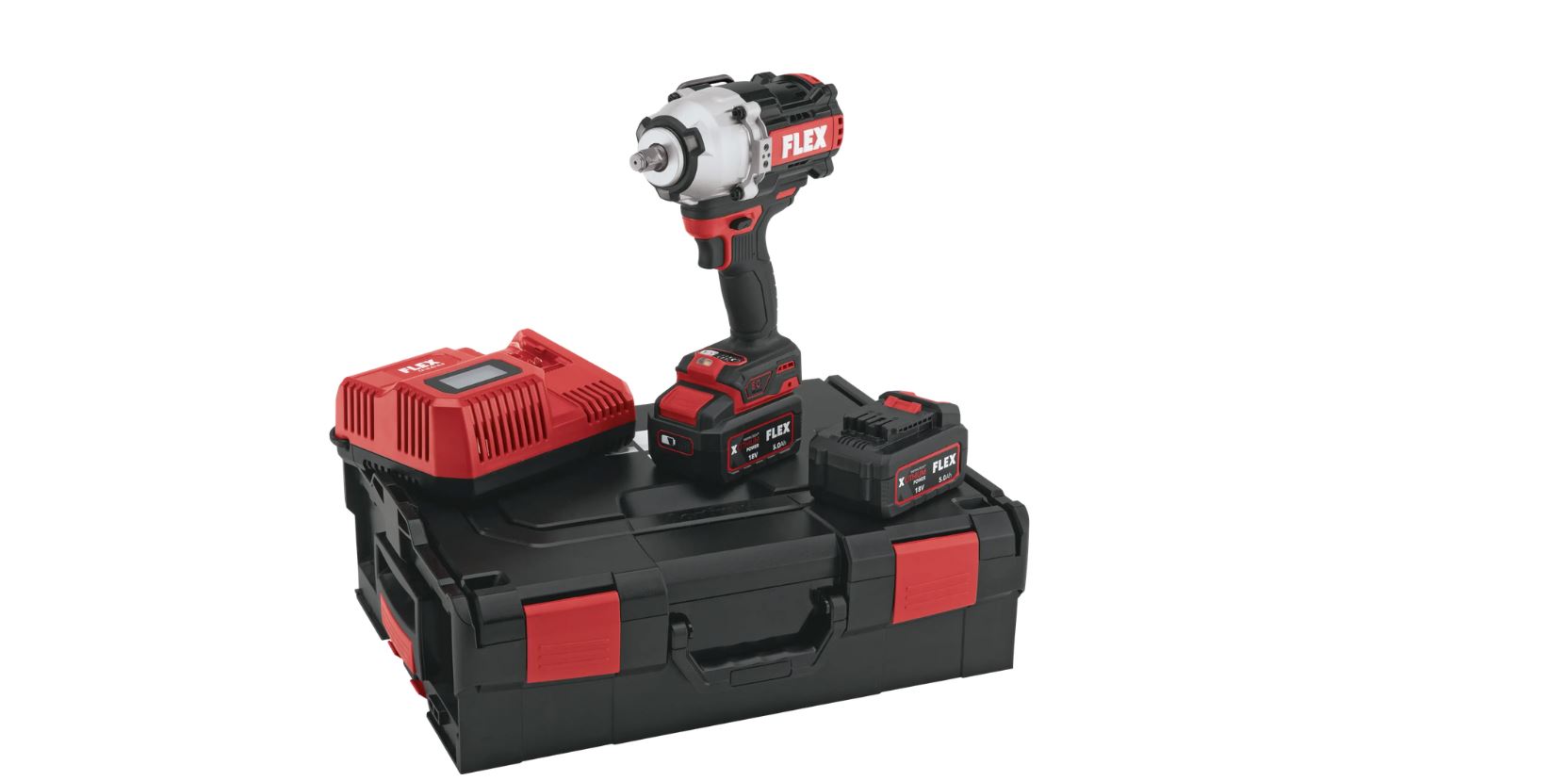 Slagmuttertrekker Flex IW 1/2'' 1500 18-EC/5.0; 18 V; 2x5,0 Ah batteri. + L-Boxx
