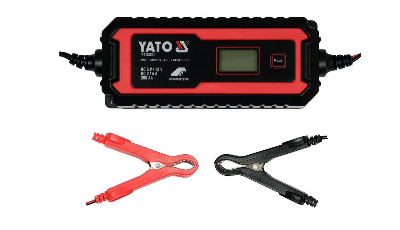 Batterilader til biler Yato YT-83000; 6 V/12 V; 5-200 Ah