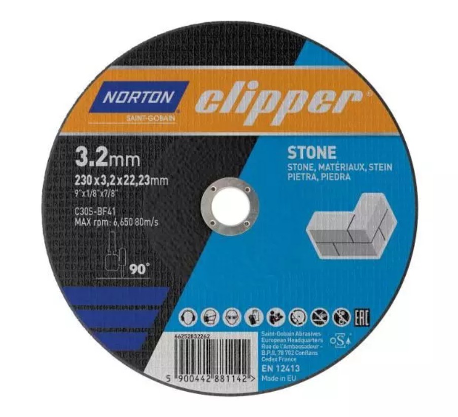 Kappeskive for stein Norton 66252839629; 180x22,23 mm stk
