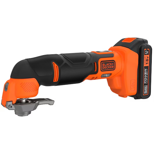Flerfunksjonsverktøy Black & Decker BDCOS18D1K-QW; 18 V;&nbsp;1x2,0 Ah batteri. + tilbehør