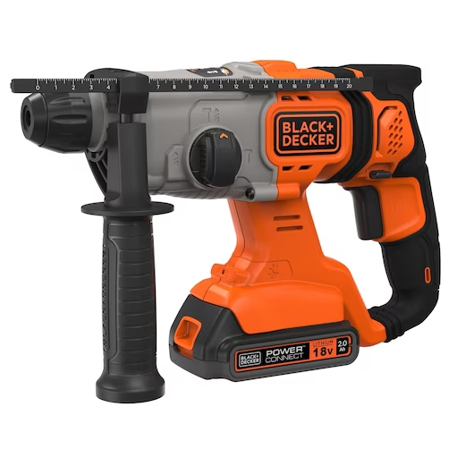 Borhammer Black & Decker BCD900D1S-QW; 1,2 J; SDS-plus; 18 V; 1x2,0 Ah batteri + lader