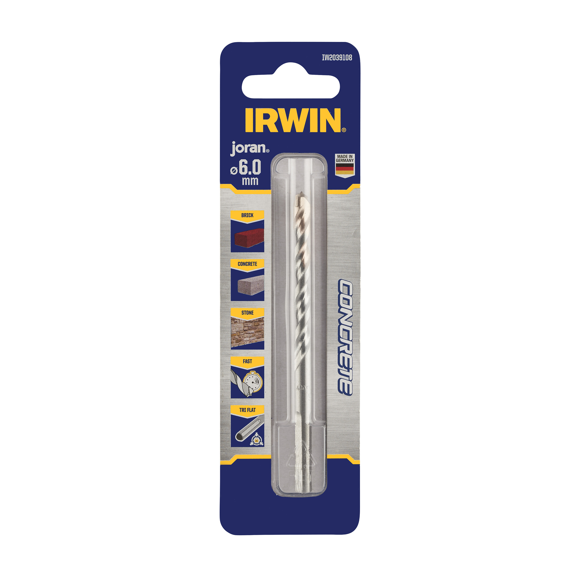 Bor for betong Irwin IW2039108; 6x100 mm
