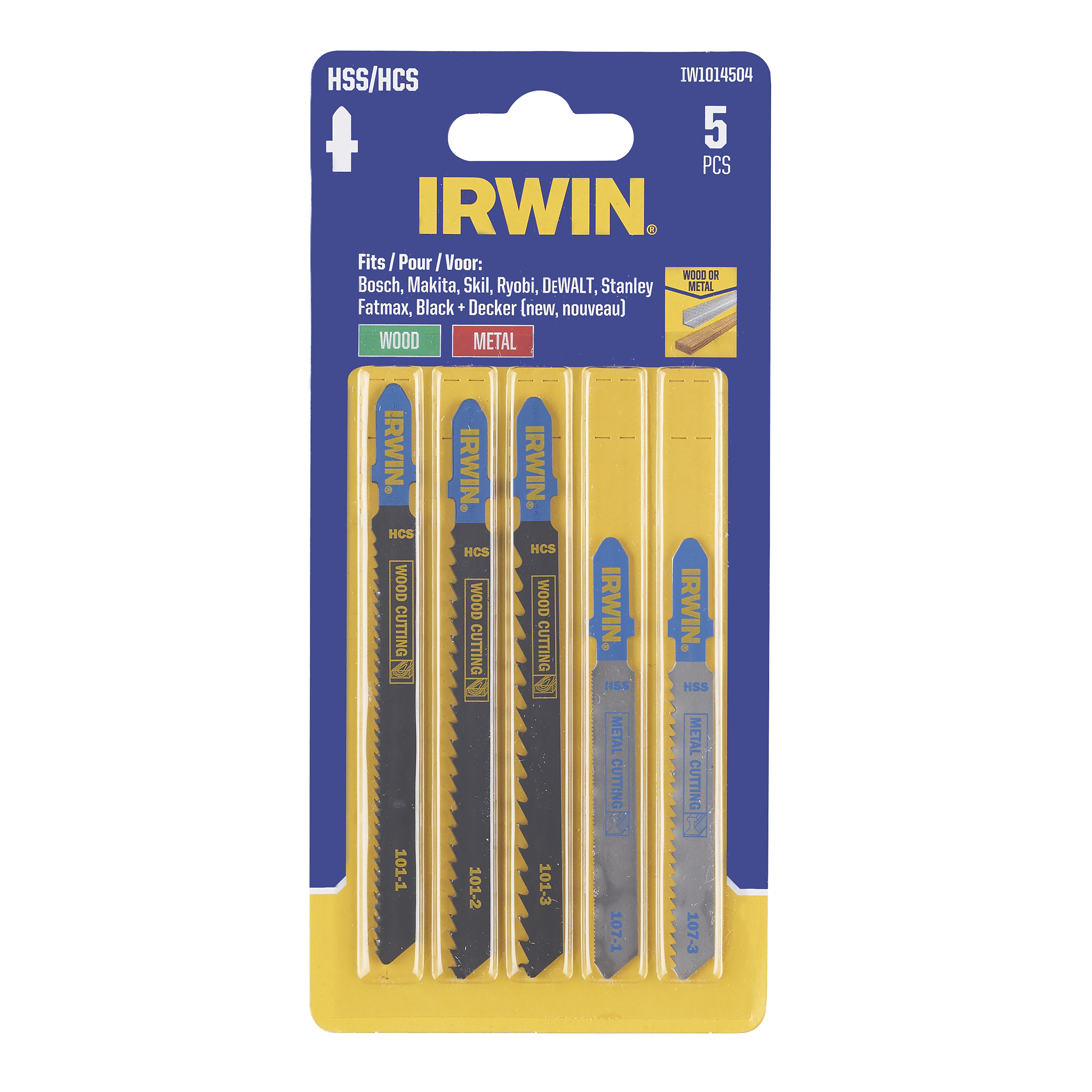 Stikksagblad Irwin IW1014504; 5 stk