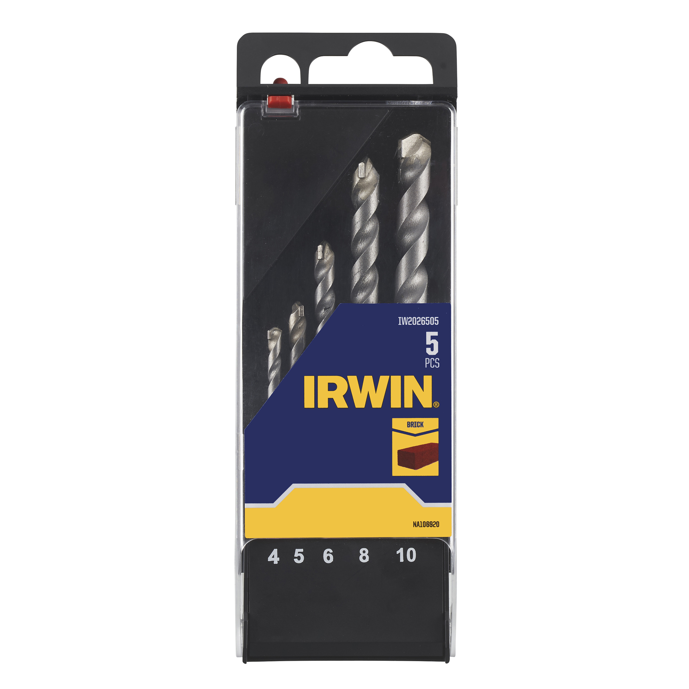 Borsett for stein, 5 deler Irwin IW2026505; 4-10 mm; 5 stk