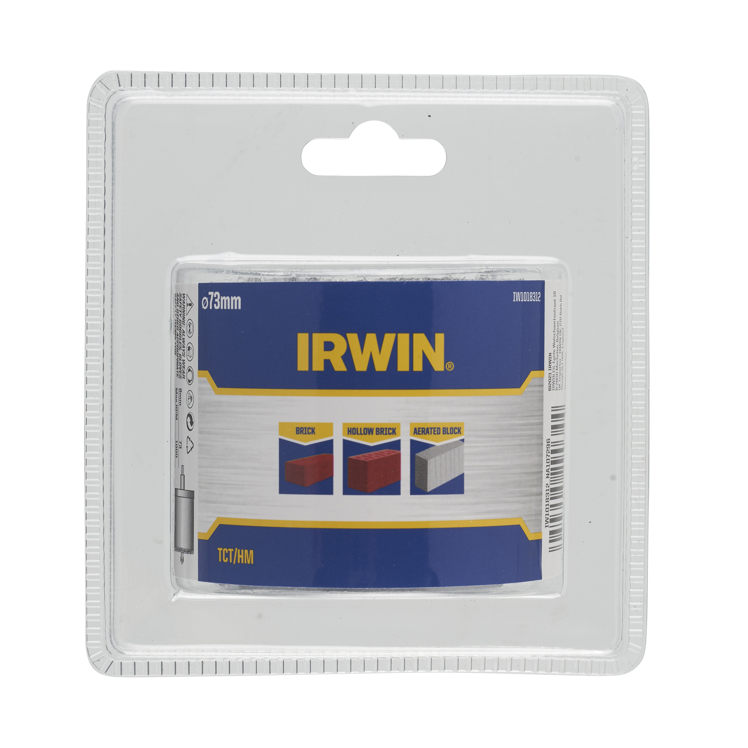 Diamantborekrone Irwin IW1018312; 73 mm