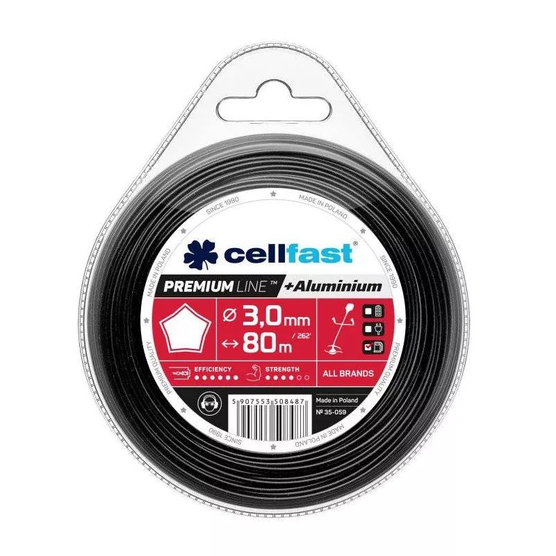 Trimmertråd Cellfast 35-059; 3 mm; 80 m