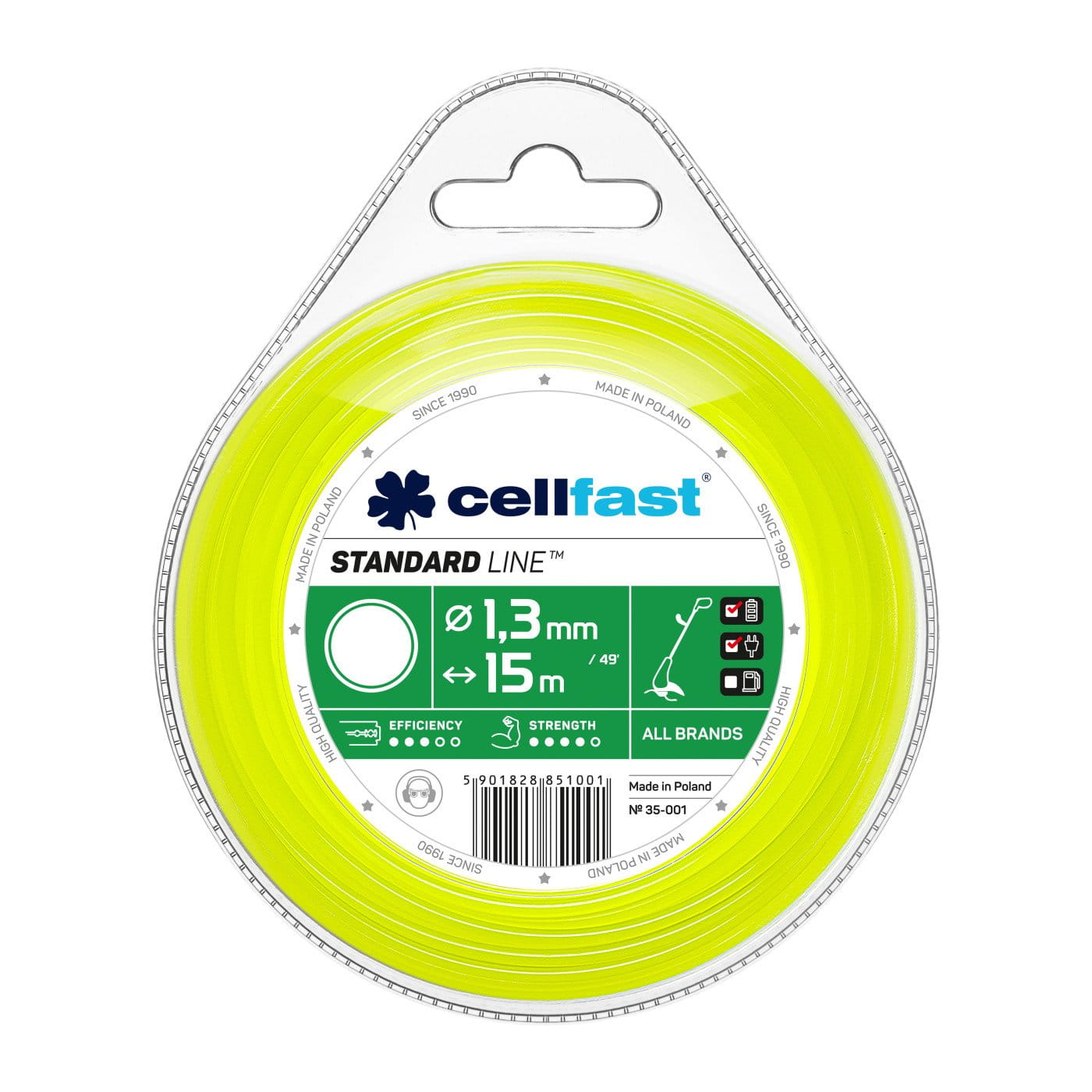 Trimmertråd Cellfast 35-003; 2 mm; 15 m
