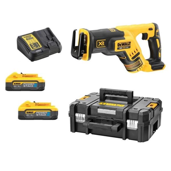 Batteridrevet tigersag DeWalt DCS367H2T-QW; 18 V; 2x5,0 Ah batt.
