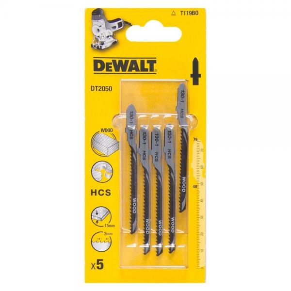 Stikksagblad DeWalt DT2050-QZ; 76 mm; 5 stk