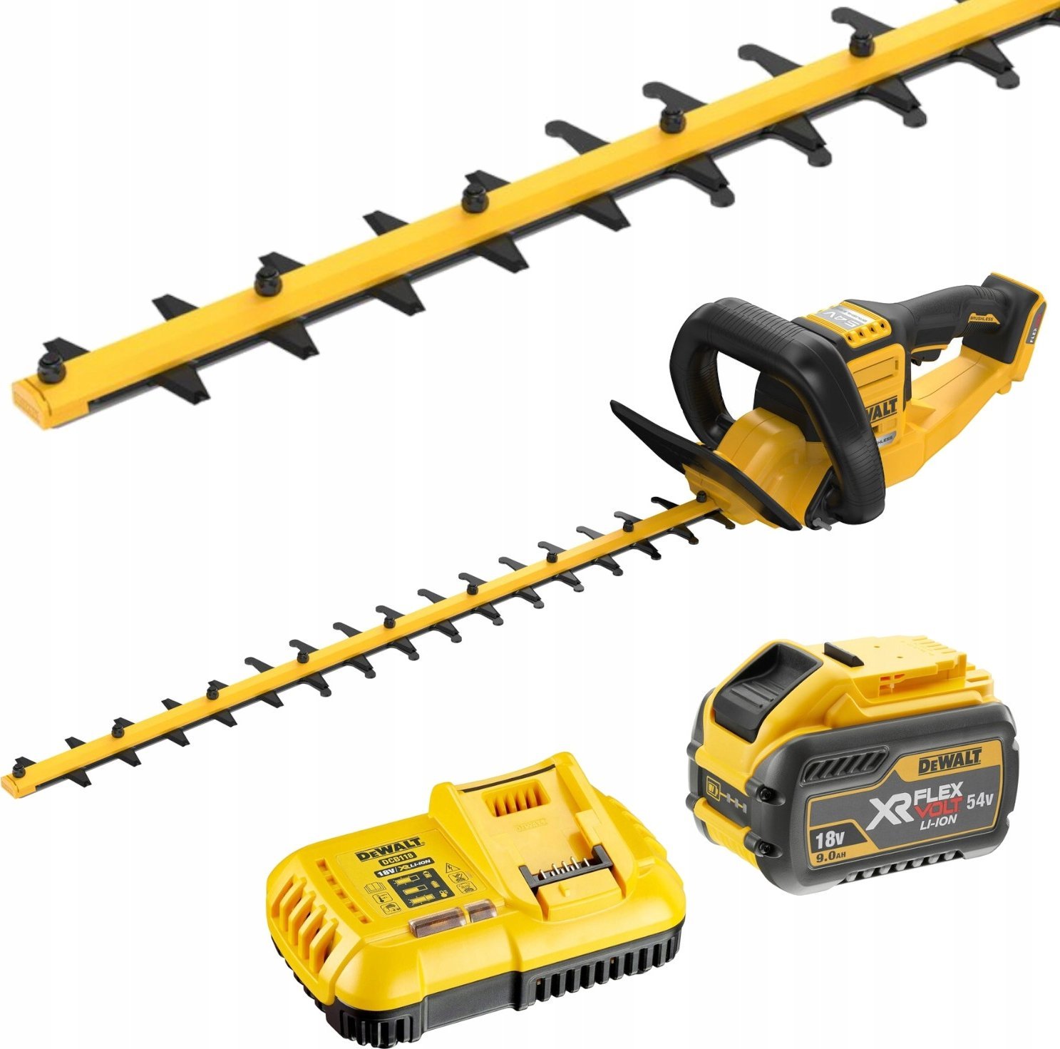 Busksaks DeWalt DCMHT573X1-QW; 54 V; 65 cm; 1x9,0 Ah batt.