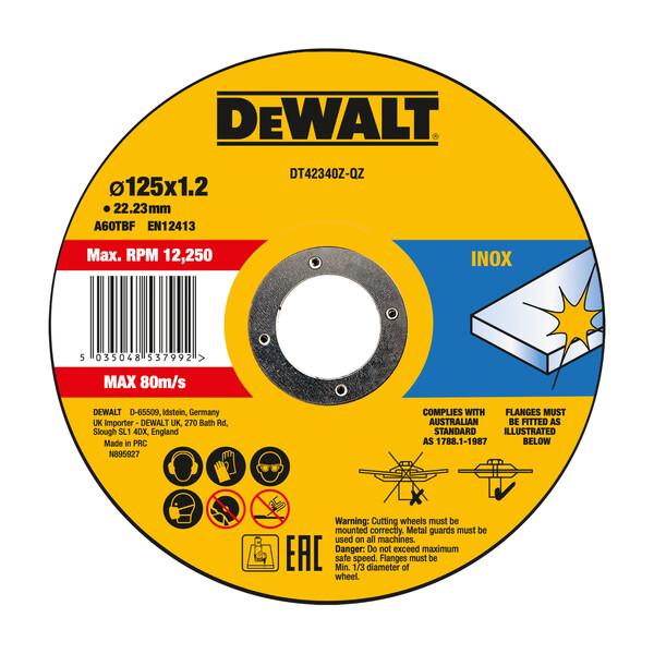 Abrasiv kappeskive DeWalt DT42380Z-QZ; 180x1,2x22,23 mm