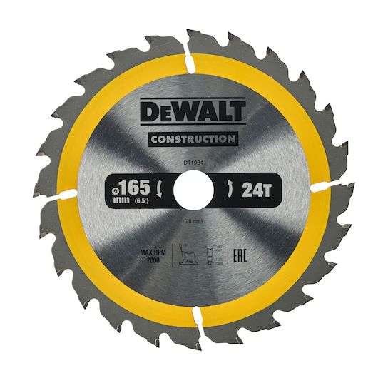 Sagblad for tre DeWalt DT1934-QZ; 165x20 mm; Z24; 10°