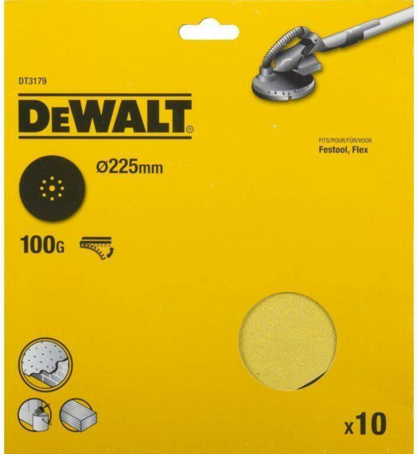 Sandpapir DeWalt DT3170-QZ; 225 mm; P120; 10 stk