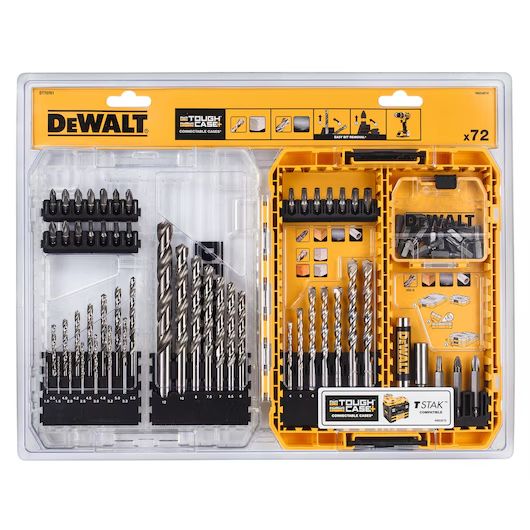 Bor/bitssett DeWalt DT70761-QZ; 72 stk