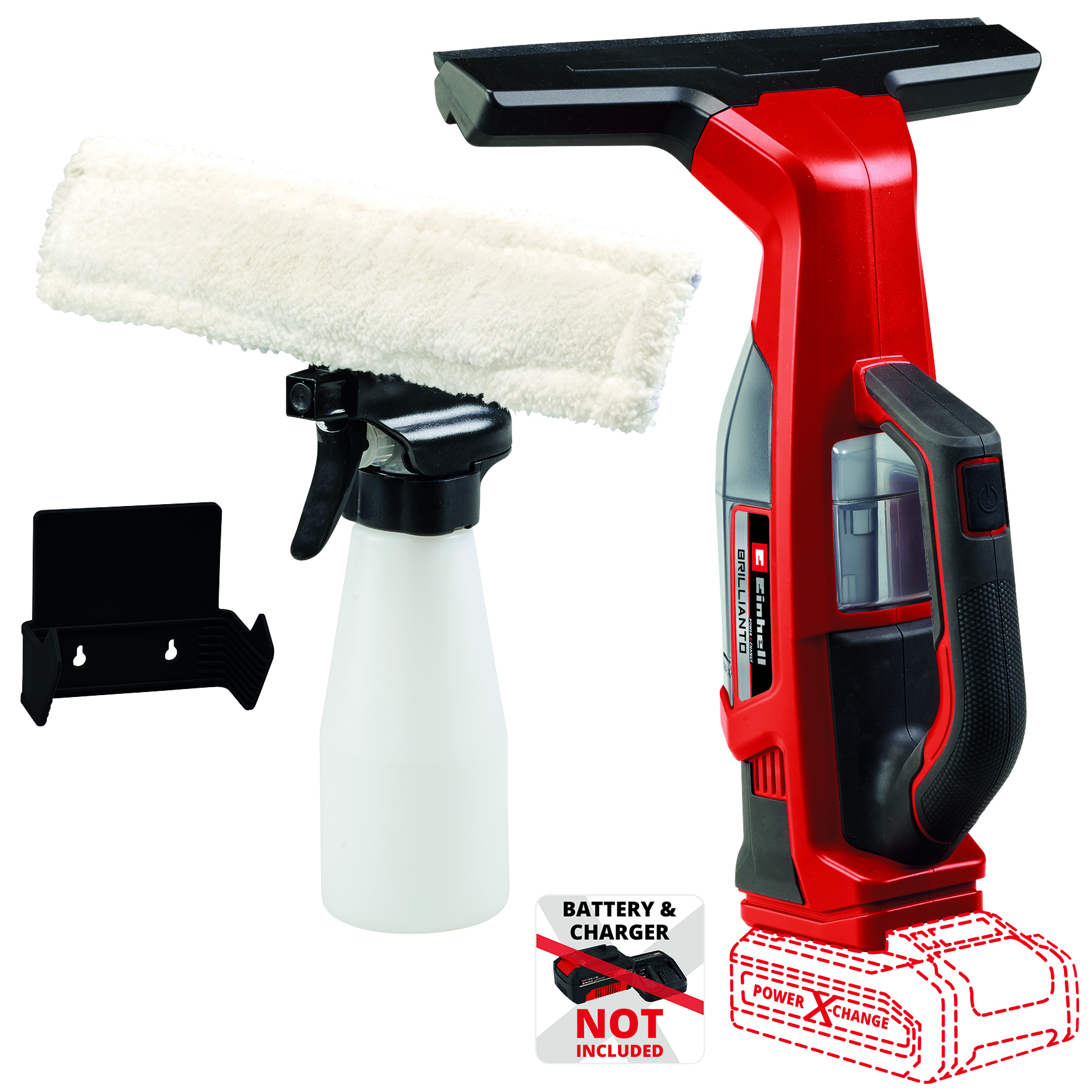 Vindusvasker Einhell AKU BRILLIANTO Solo; 18 V (uten batteri og lader)