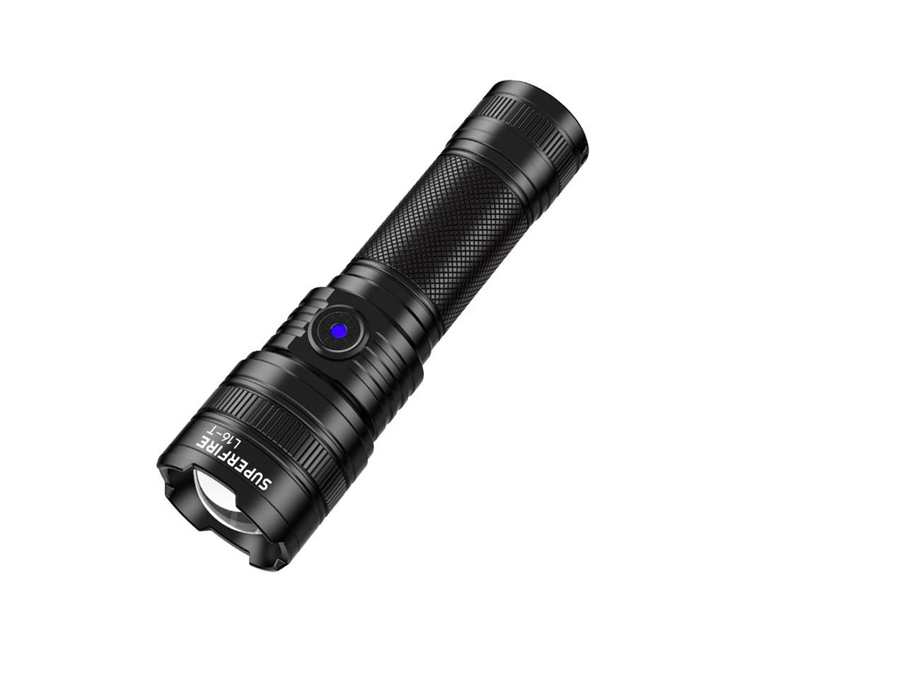 Lommelykt SUPERFIRE-L16-X; LED; 400 lm; 2x3,4 Ah batt.