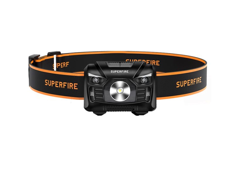 Hodelykt SUPERFIRE-HL06; LED; 500 lm; 1x1,2 Ah batt.