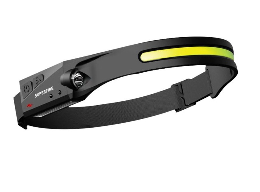 Hodelykt SUPERFIRE-HL65; LED; 1x1,2 Ah batt.
