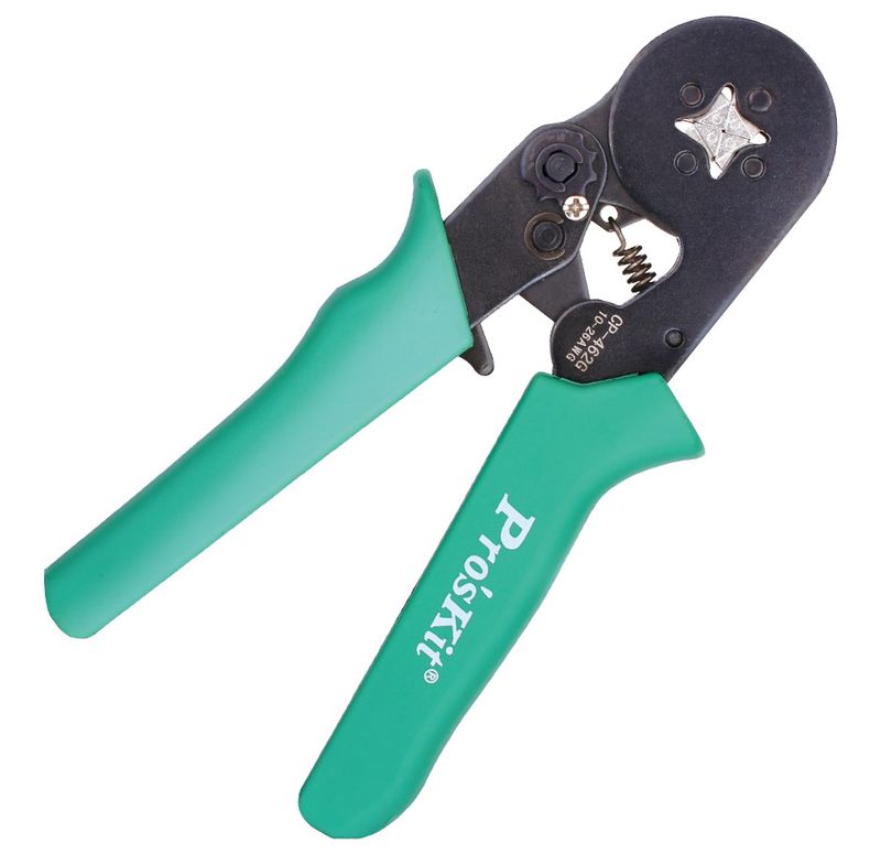 Crimpverktøy for isolerte kabeløyer og kontakter ProsKit CP-462G; 0,25-6,0 mm²