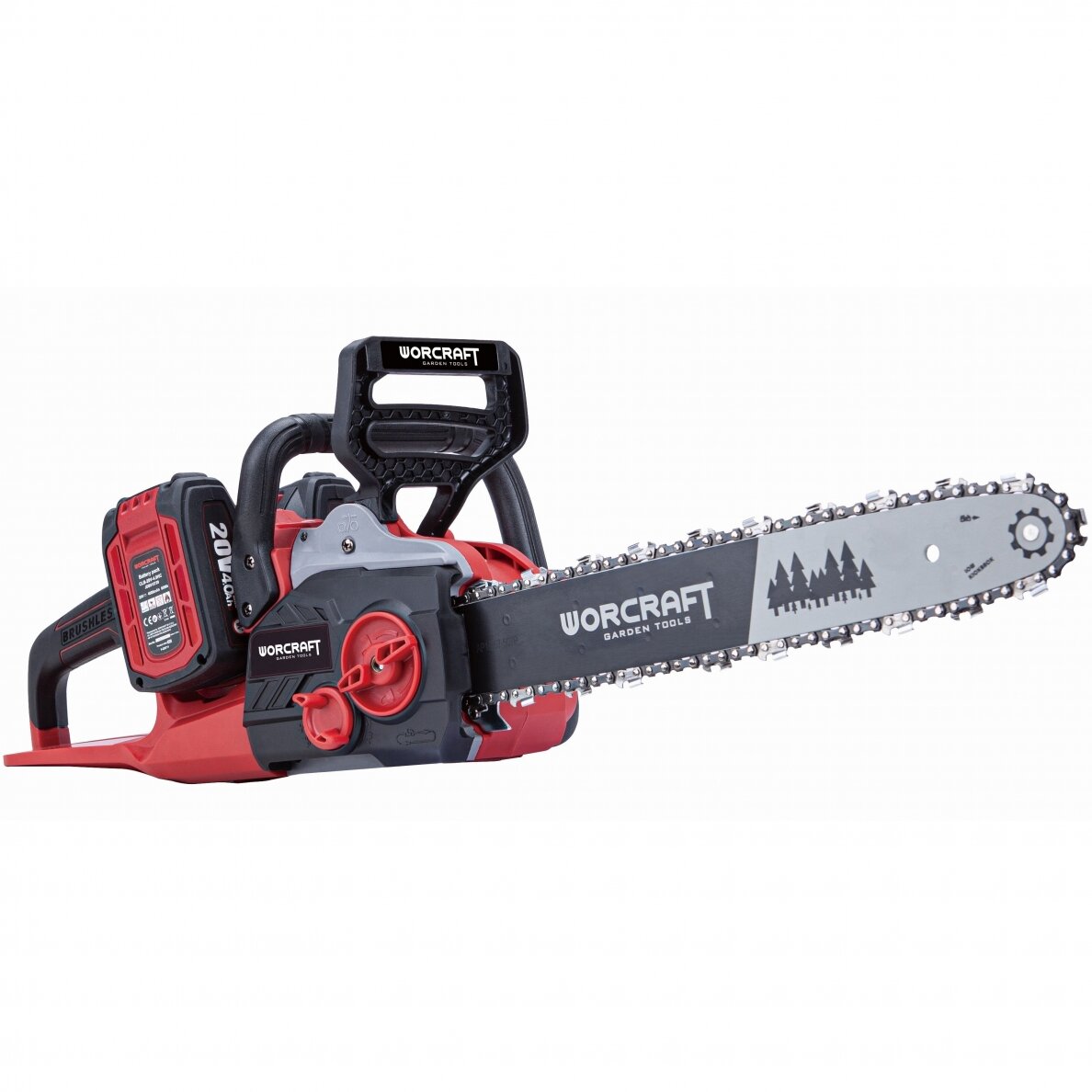 Motorsag Worcraft CGCS40LIBA; 2x20 V; 40 cm; 2x4,0 Ah batt.