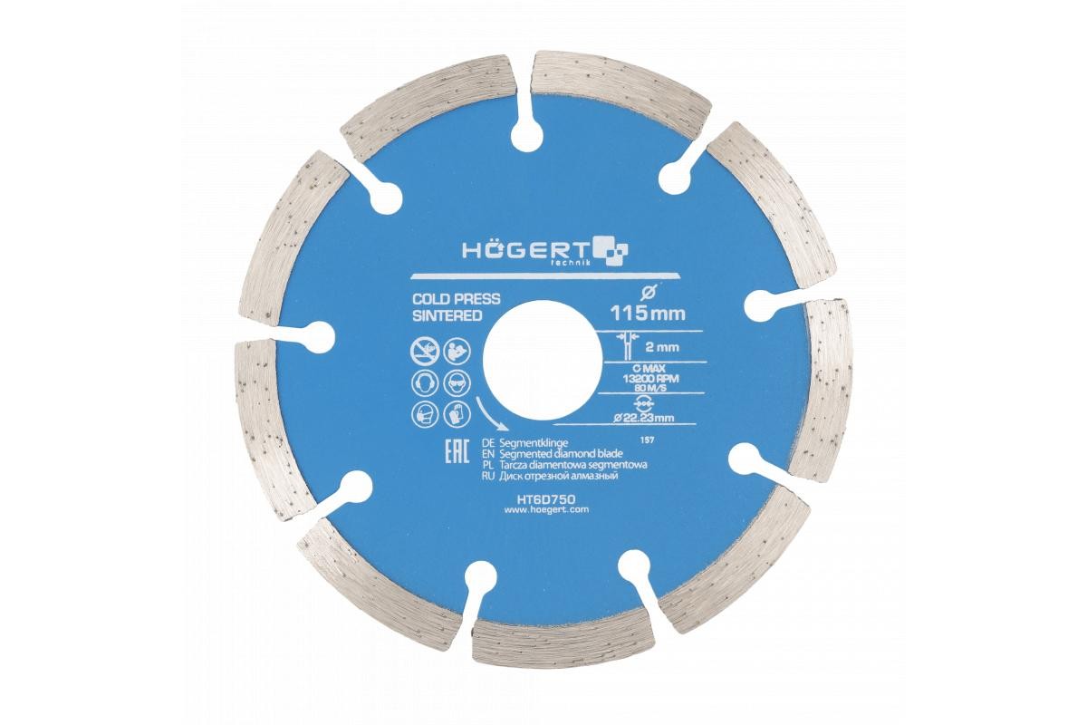 Diamantkappeskive Hogert HT6D750; 115 mm