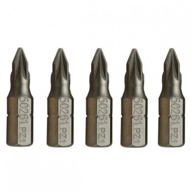 Skrubits Sata SC59262; 1/4''; PZ2; 25 mm; 5 stk