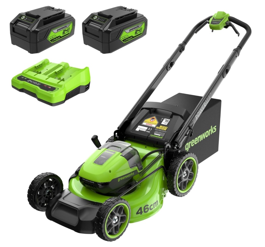 Gressklipper selvgående Greenworks MO48L424-01;2x24 V; 2x4,0 Ah batt.