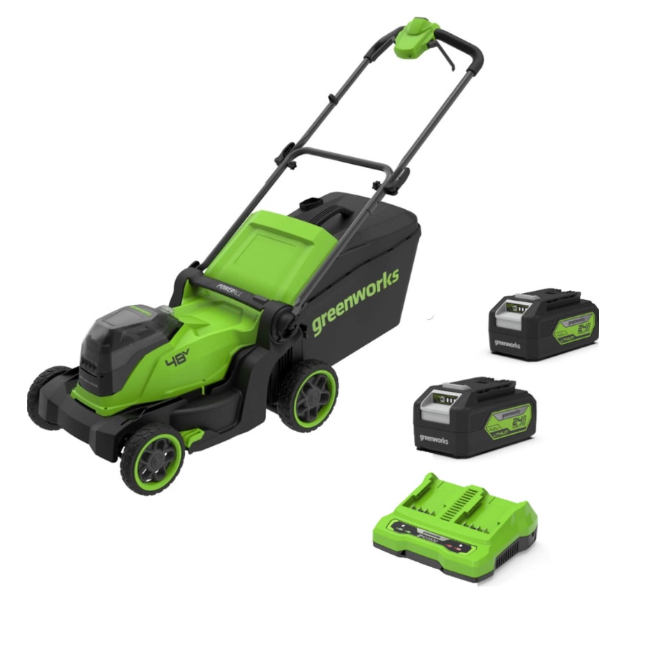 Gressklipper Greenworks MO48L422-01; 2x24 V; 2x4,0 Ah batt.