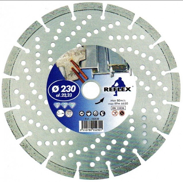 Diamantkappeskive LEMAN F55230; 230x22,23x2,5 mm