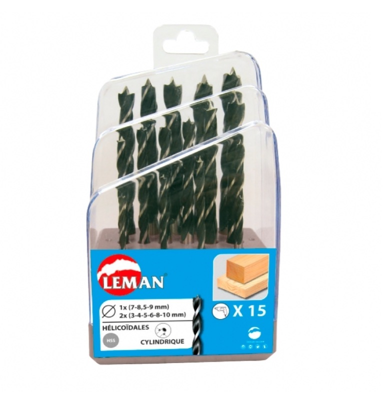 Borsett for tre LEMAN F201.500.15; 3-10 mm; 15 stk