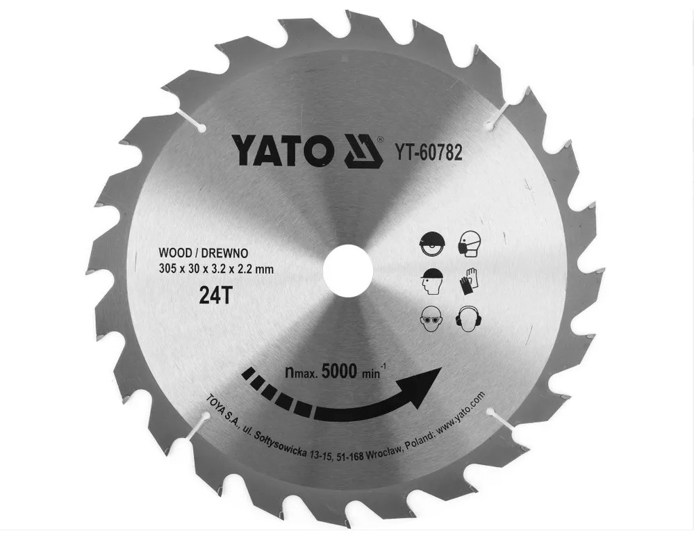 Sagblad for tre Yato YT-60782; 300x30x2,2 mm