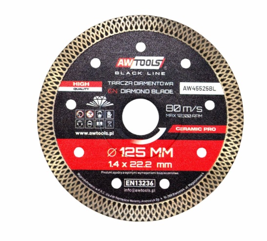 Diamantkappeskive AWTools AW45525BL; 125x22,2x1,4 mm