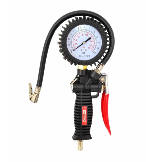 Dekk blåsepistol med manometer AWTools AW100321