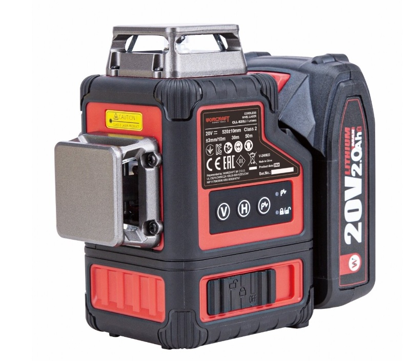 Linjelaser Worcraft CLLS20LiMX; 20 V; 1x2,0 Ah batt.