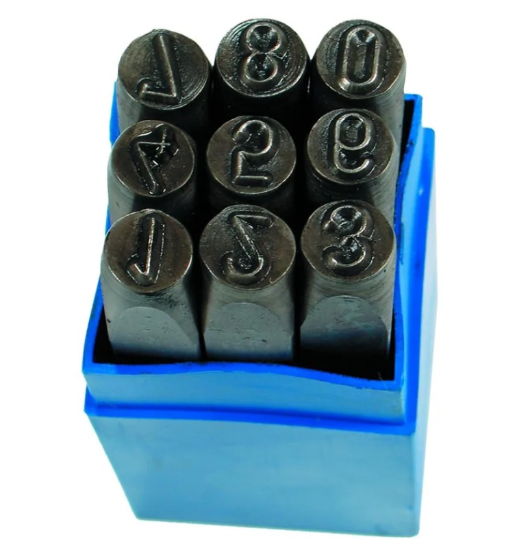 Sett av sifferstanser Condor Werkzeug C0051/8; 8 mm; 9 stk