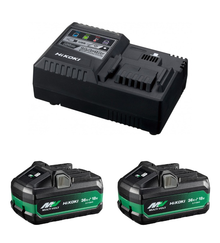 Tilbehørsett Hikoki UC18YSL3WJZ; 18/36 V; 2x4,0 Ah; Li-ion