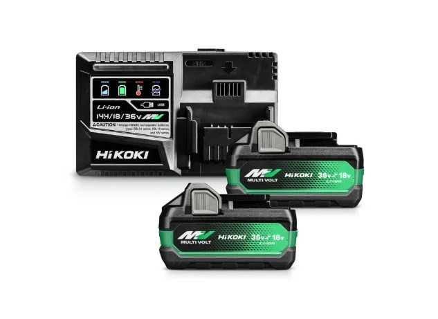 Tilbehørsett Hikoki UC18YSL3WHZ; 36/18 V; 2x2,5/5,0 Ah; Li-ion