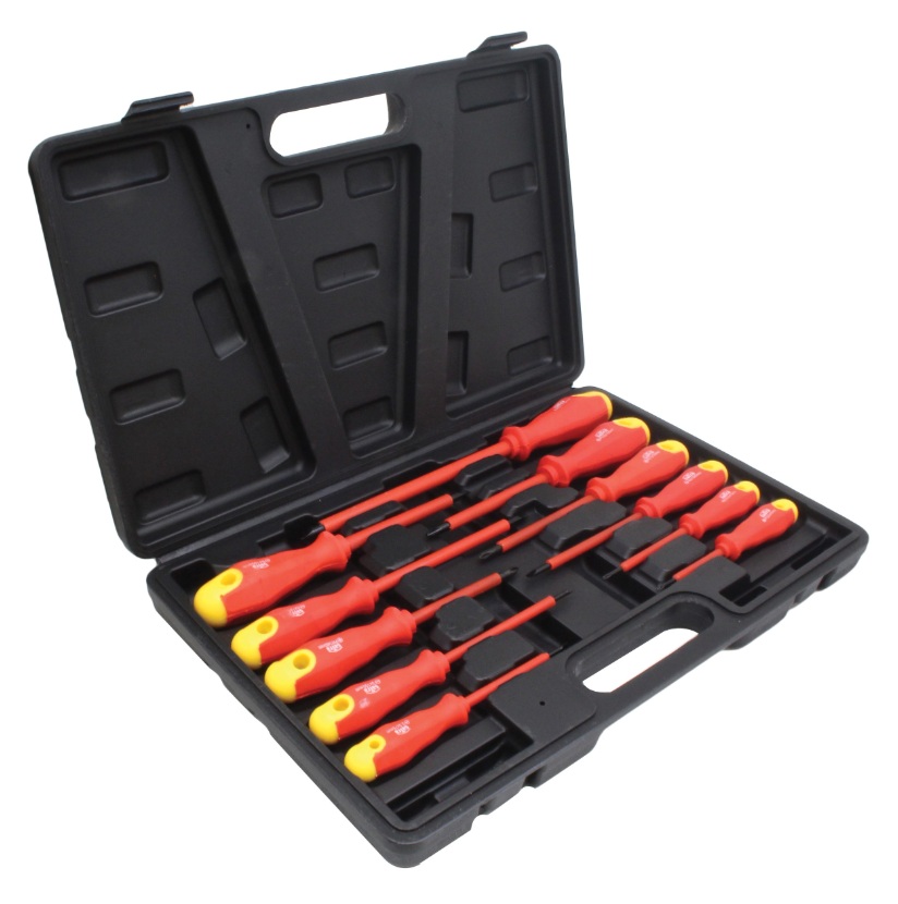 Isolert (1.000 V) skrutrekkersett SATRA S-SE12P; 11 stk