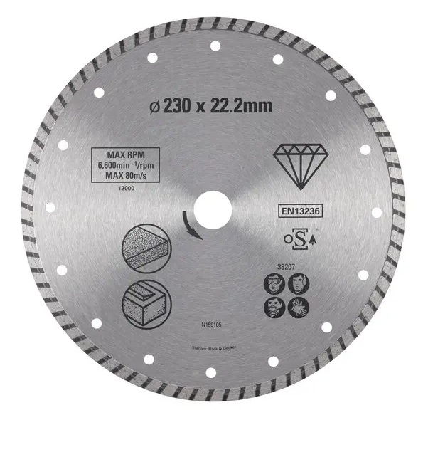 Diamantkappeskive Stanley STA38207-XJ; 230x22,2 mm