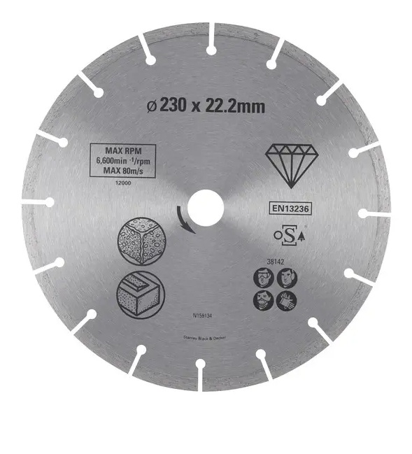 Diamantkappeskive Stanley STA38142-XJ; 230x22,2 mm
