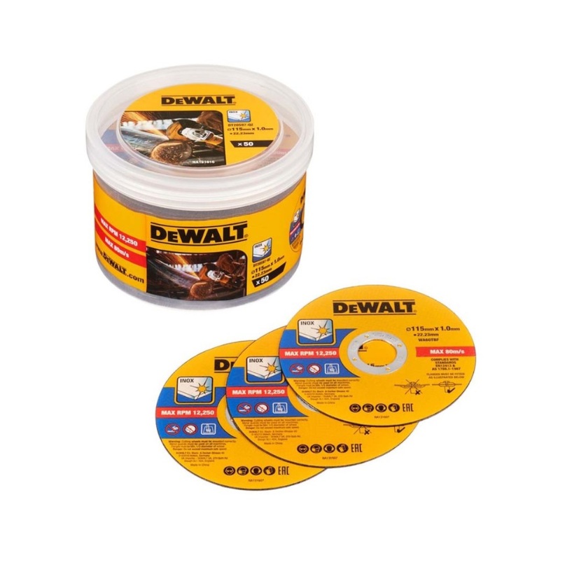 Abrasiv kappeskive DeWalt DT20597-QZ; 115x22,23x1,0 mm; 50 stk