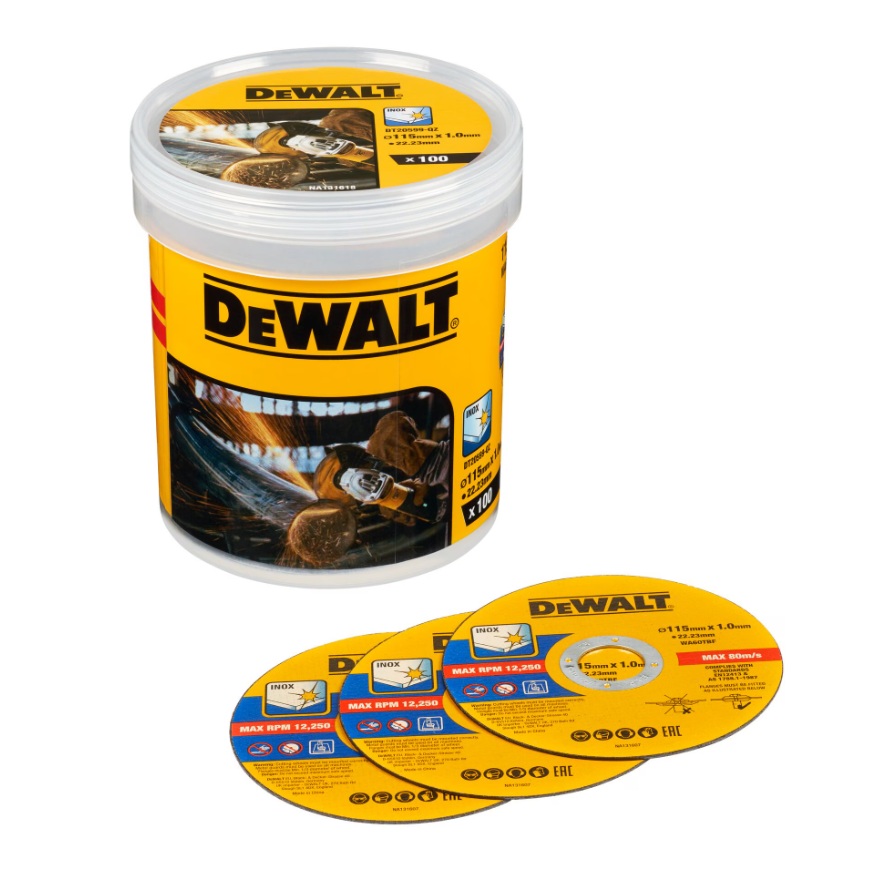 Abrasiv kappeskive DeWalt DT20599-QZ; 115x22,23x1,0 mm; 100 stk