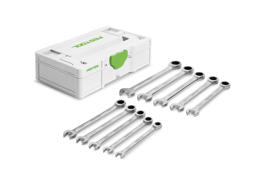 Skralle fastnøkkelsett Festool 578117; 8-17 mm; 10 stk