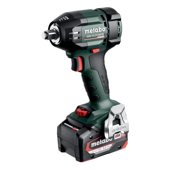 Slagmuttertrekker Metabo SSW 18 LTX 550 BL; 18 V; 2x5,2 Ah batt.