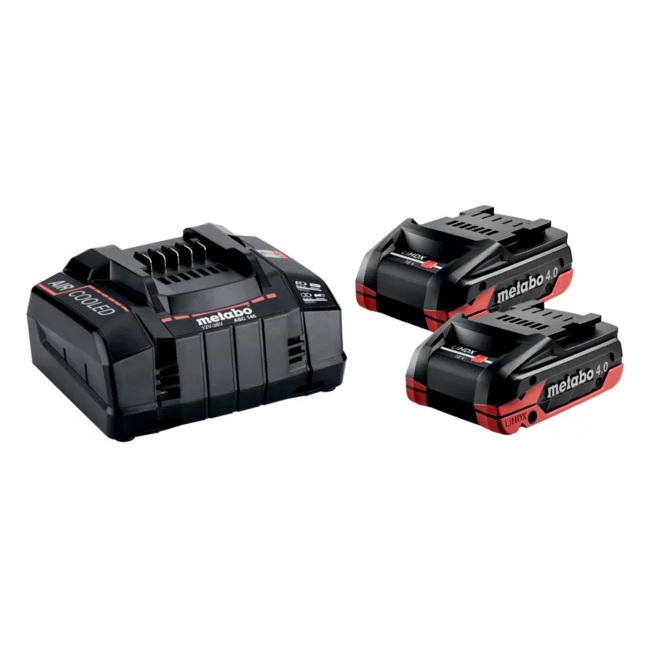 Tilbehørsett Metabo Basic set 2; 18 V; 2x4,0 Ah batt.